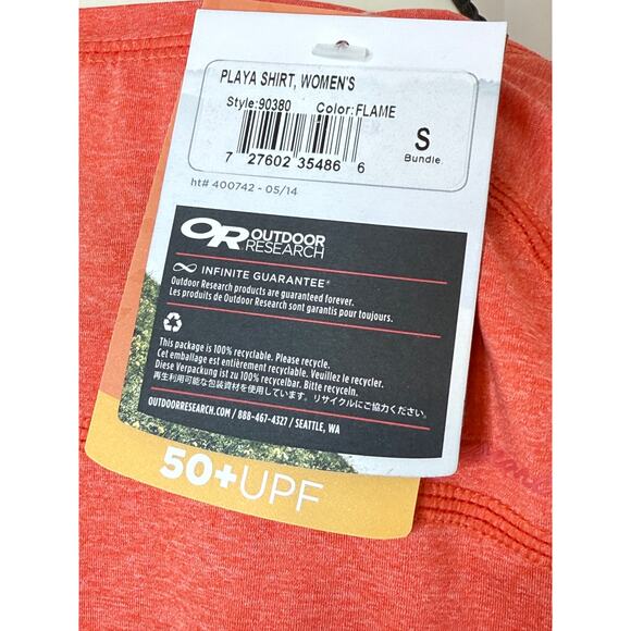 Outdoor Research Women’s Shirt Flame Small Lightweight Sun Protection Small - Picture 4 of 4